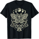 Moth Moon Phases Mushroom Goblincore Grunge Women Men Kids T-Shirt - T-Shirt | Black
