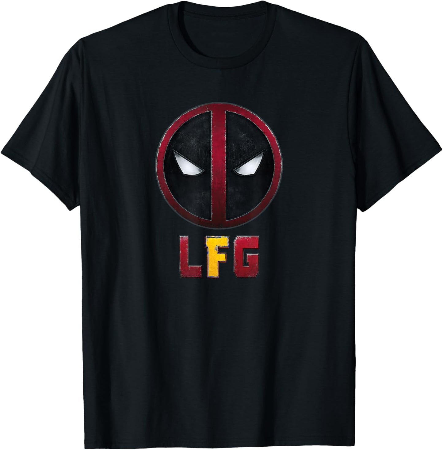 Marvel Deadpool & Wolverine LFG Belt Buckle Face Logo T-Shirt - T-Shirt | Black