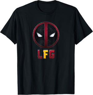 Marvel Deadpool & Wolverine LFG Belt Buckle Face Logo T-Shirt - T-Shirt | Black