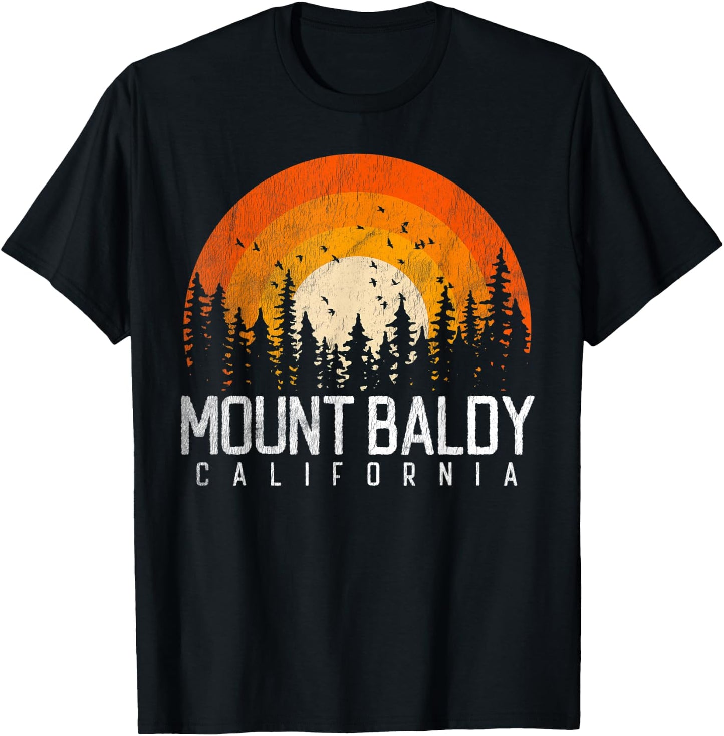 Mount Baldy California CA Shirt Vintage 70s 80s Retro Gift T-Shirt - T-Shirt | Black