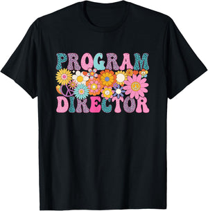 Program Director Week Groovy Leopard Appreciation Day Women T-Shirt - T-Shirt | Black