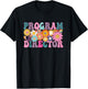 Program Director Week Groovy Leopard Appreciation Day Women T-Shirt - T-Shirt | Black