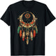 Boho Dreamcatcher - Tribal Feather Design T-Shirt - T-Shirt | Black