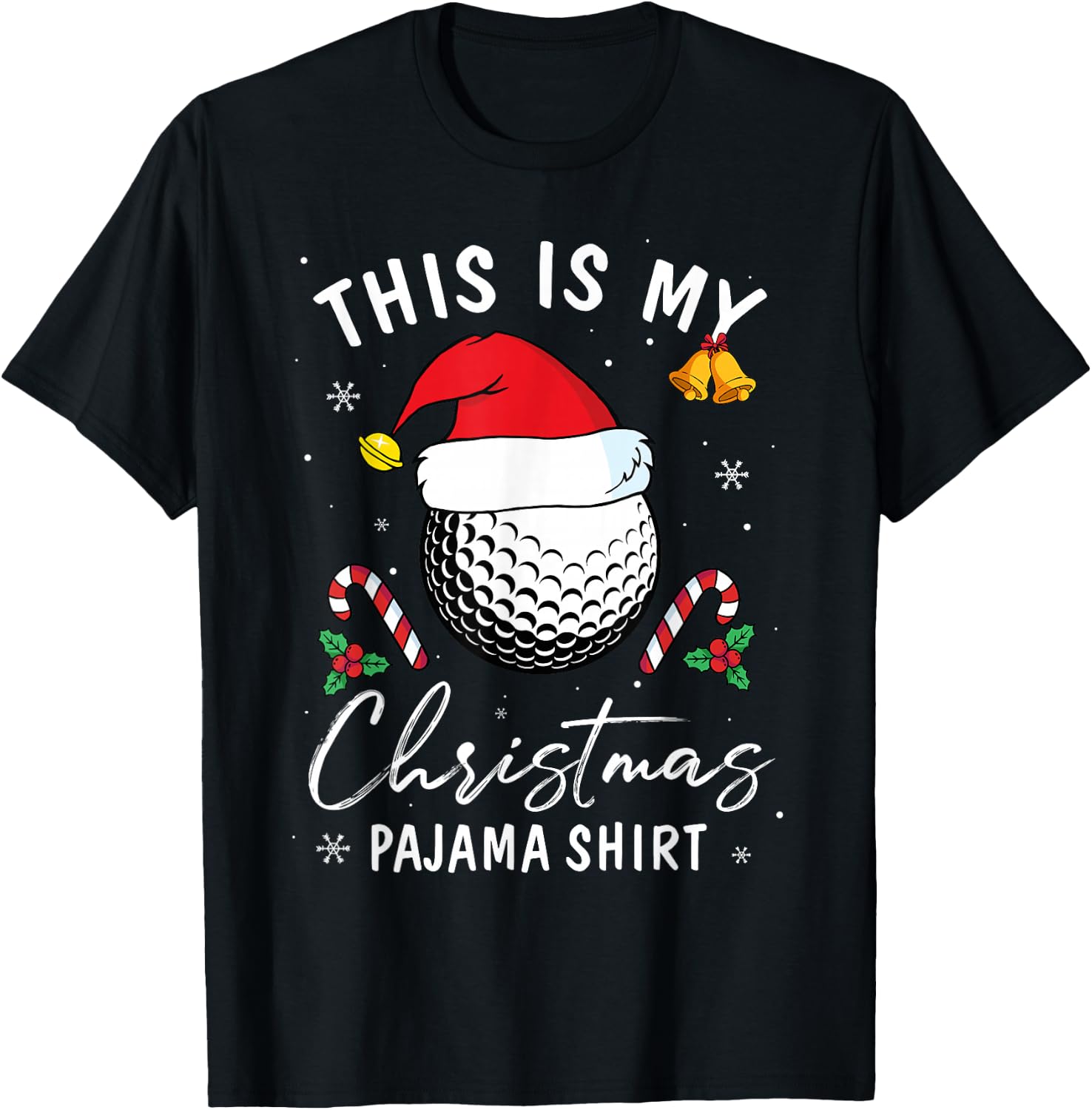 This Is My Christmas Pajama Shirt Golf Lovers Sport Player T-Shirt - T-Shirt | Black