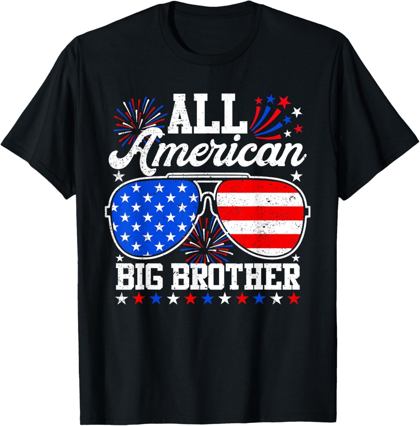 All American Big Brother 4th of July Family Matching T-Shirt - T-Shirt | Black