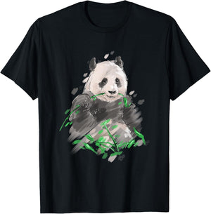 Panda Shirt Men Women Panda Lover Pandabear T-Shirt - T-Shirt | Black