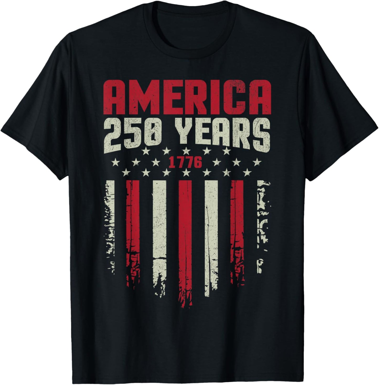 America Retro 250 Years 250th 250 Anniversary USA Shirt 1776 T-Shirt - T-Shirt | Black
