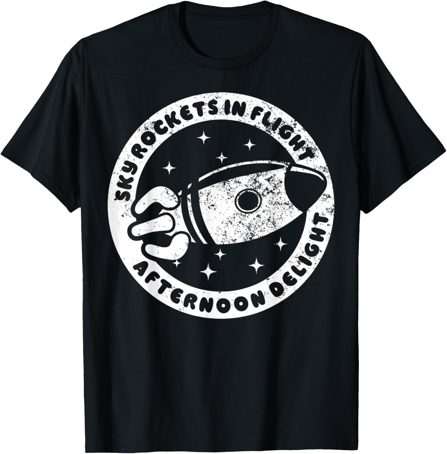 Vintage Sky Rockets In Flight Afternoon Delight T-Shirt - T-Shirt | Black