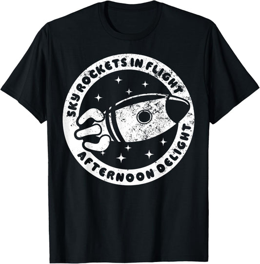 Vintage Sky Rockets In Flight Afternoon Delight T-Shirt - T-Shirt | Black