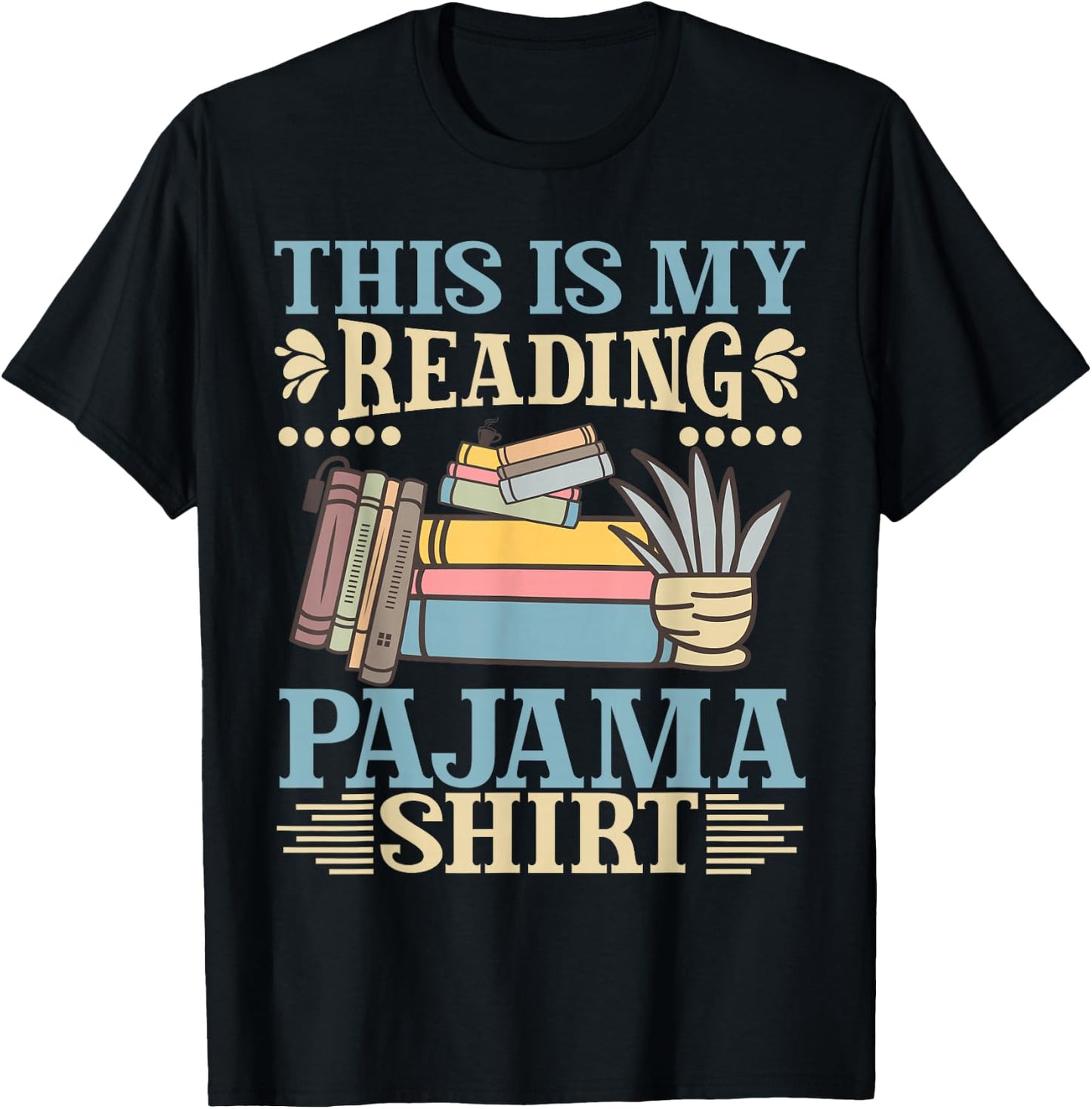 This Is My Reading Pajama Book And Pajama Bookworm T-Shirt - T-Shirt | Black