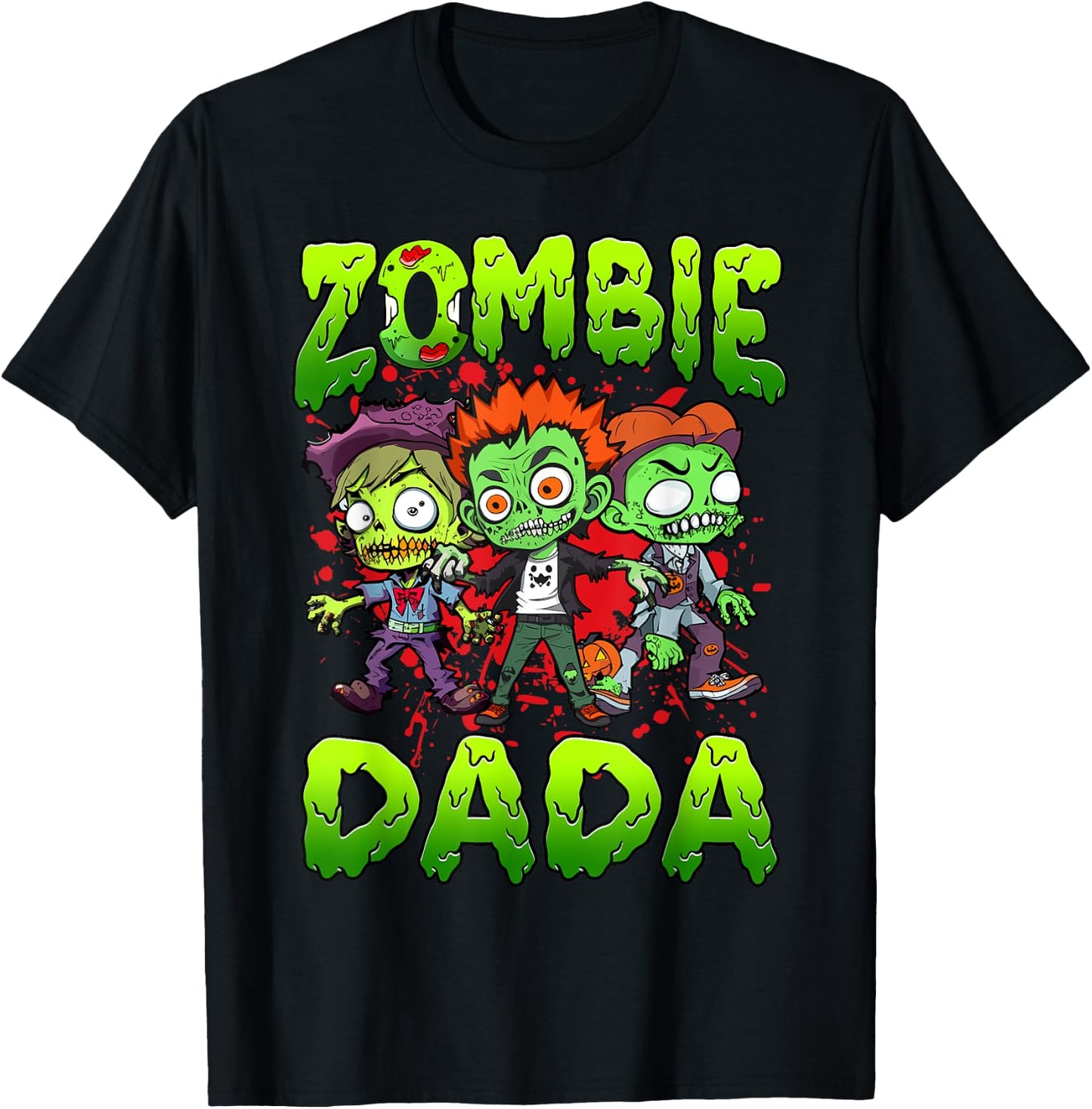 Zombie Dada Halloween Costume Family Matching T-Shirt - T-Shirt | Black
