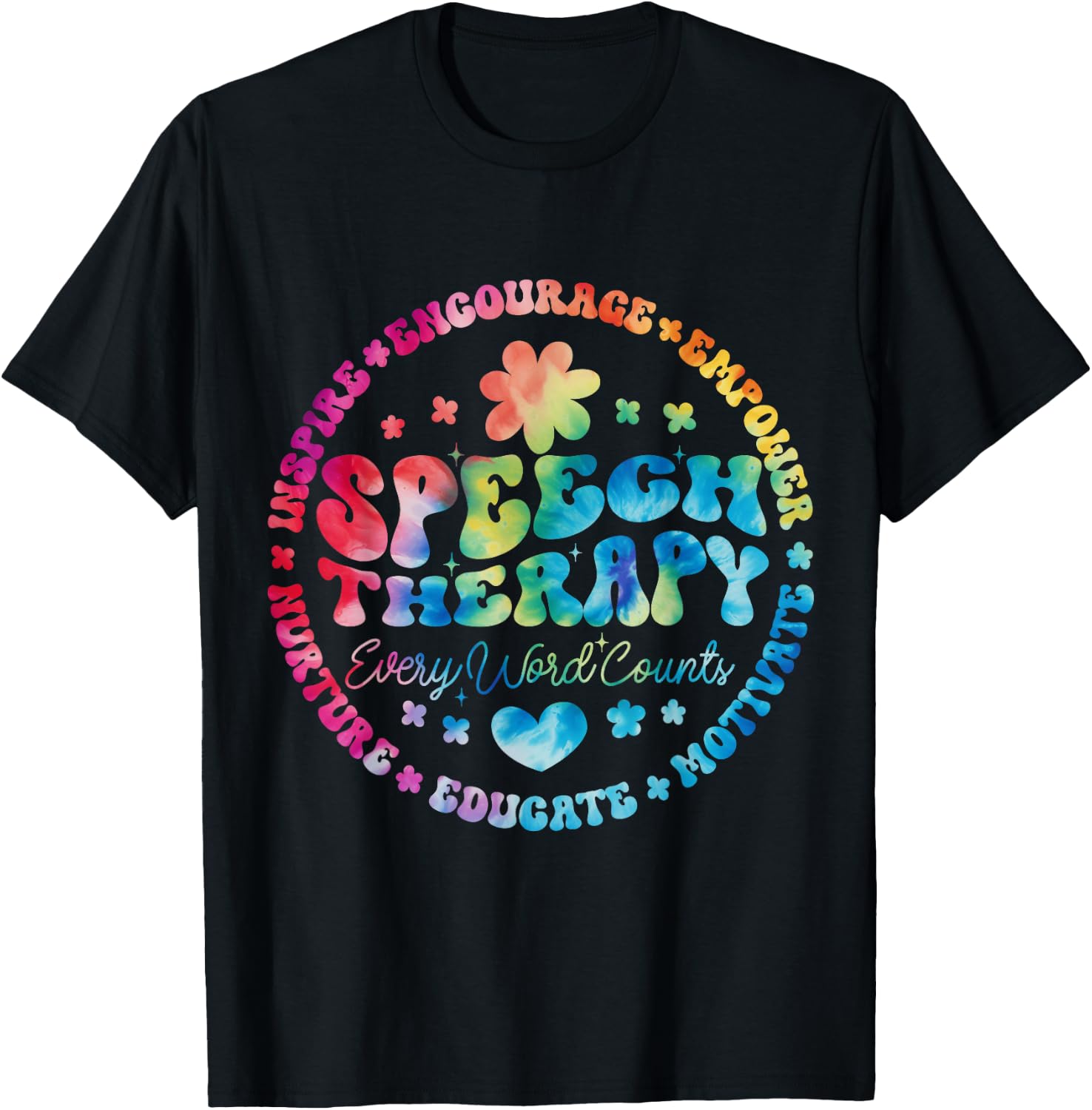 School Speech Therapy Groovy SLP Speech Pathologist T-Shirt - T-Shirt | Black