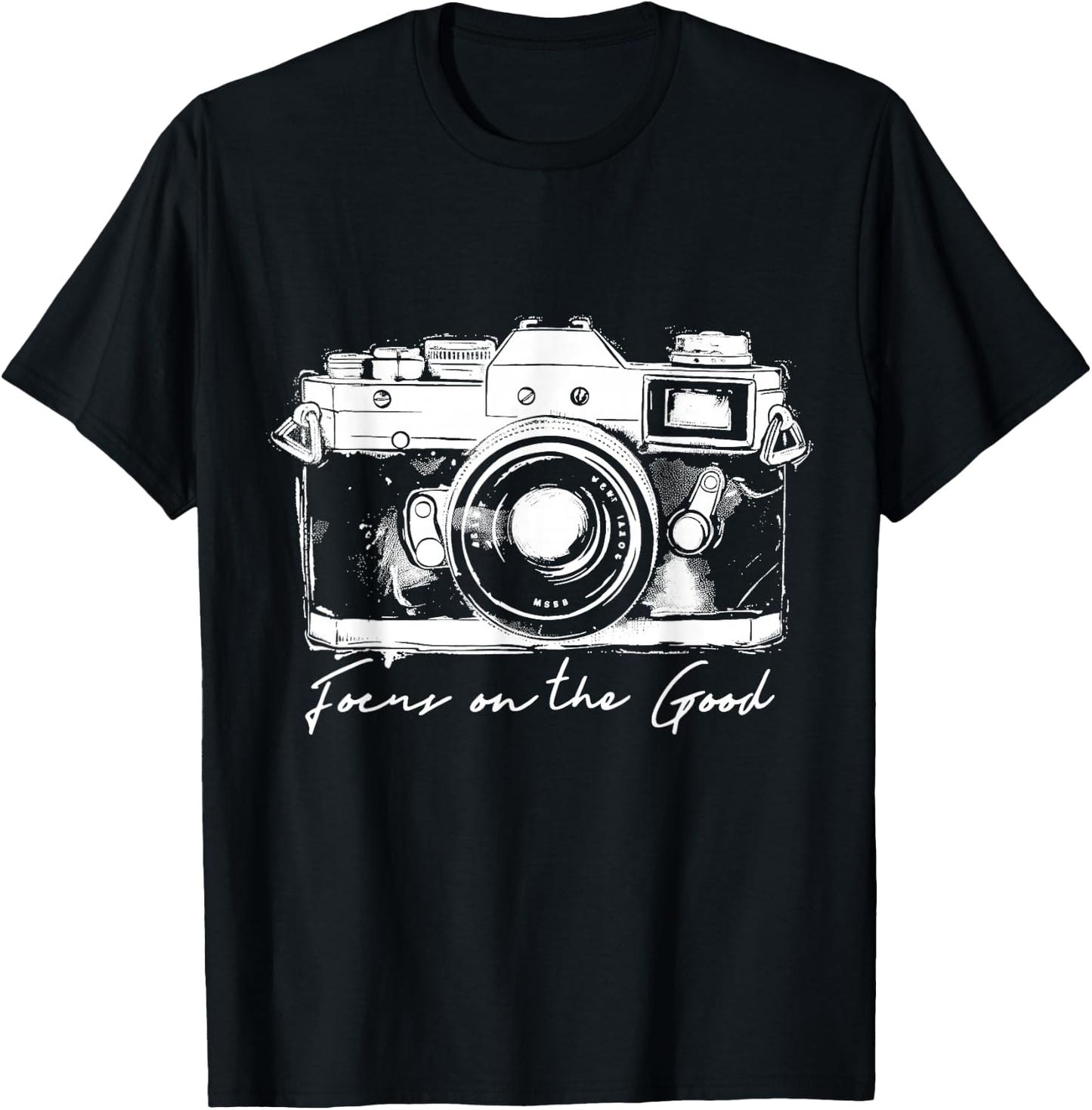 Photographer Focus On The Good Camera Vintage Photography T-Shirt - T-Shirt | Black