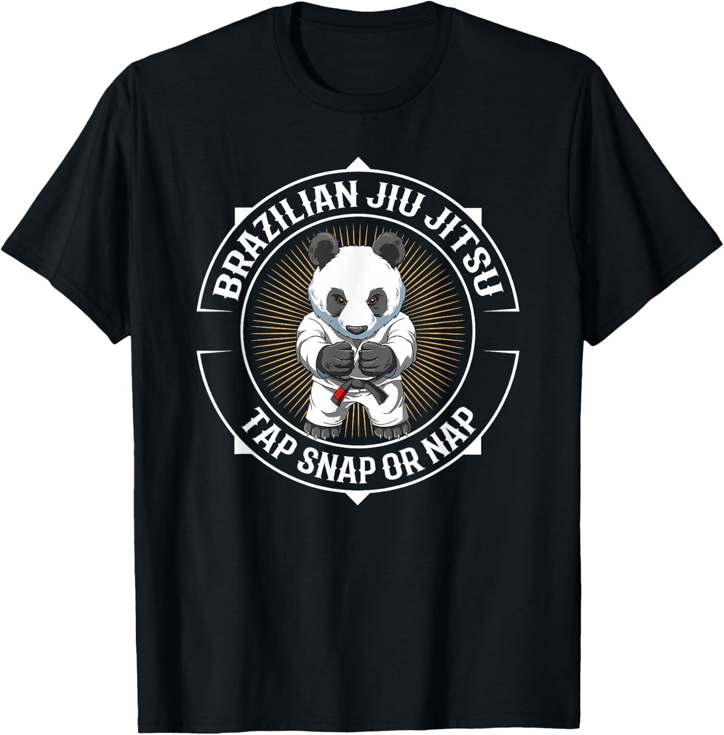 Jiu Jitsu Baby Panda in Gi - BJJ and Grappling T-Shirt - T-Shirt | Black