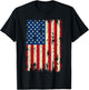 Vintage Distressed USA Flag Men's Patriotic American Flag T-Shirt - T-Shirt | Black