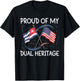 Half Cuban Half American USA Flag Cuba America T-Shirt - T-Shirt | Black