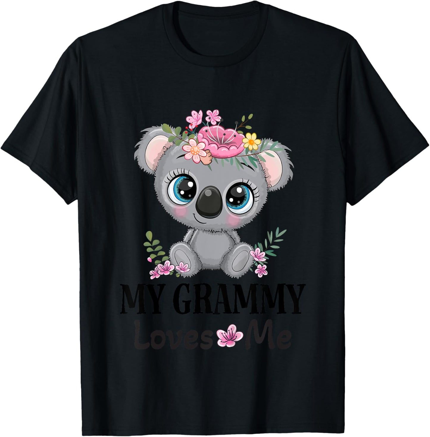My Grammy Loves Me Granddaughter Koala T-Shirt - T-Shirt | Black