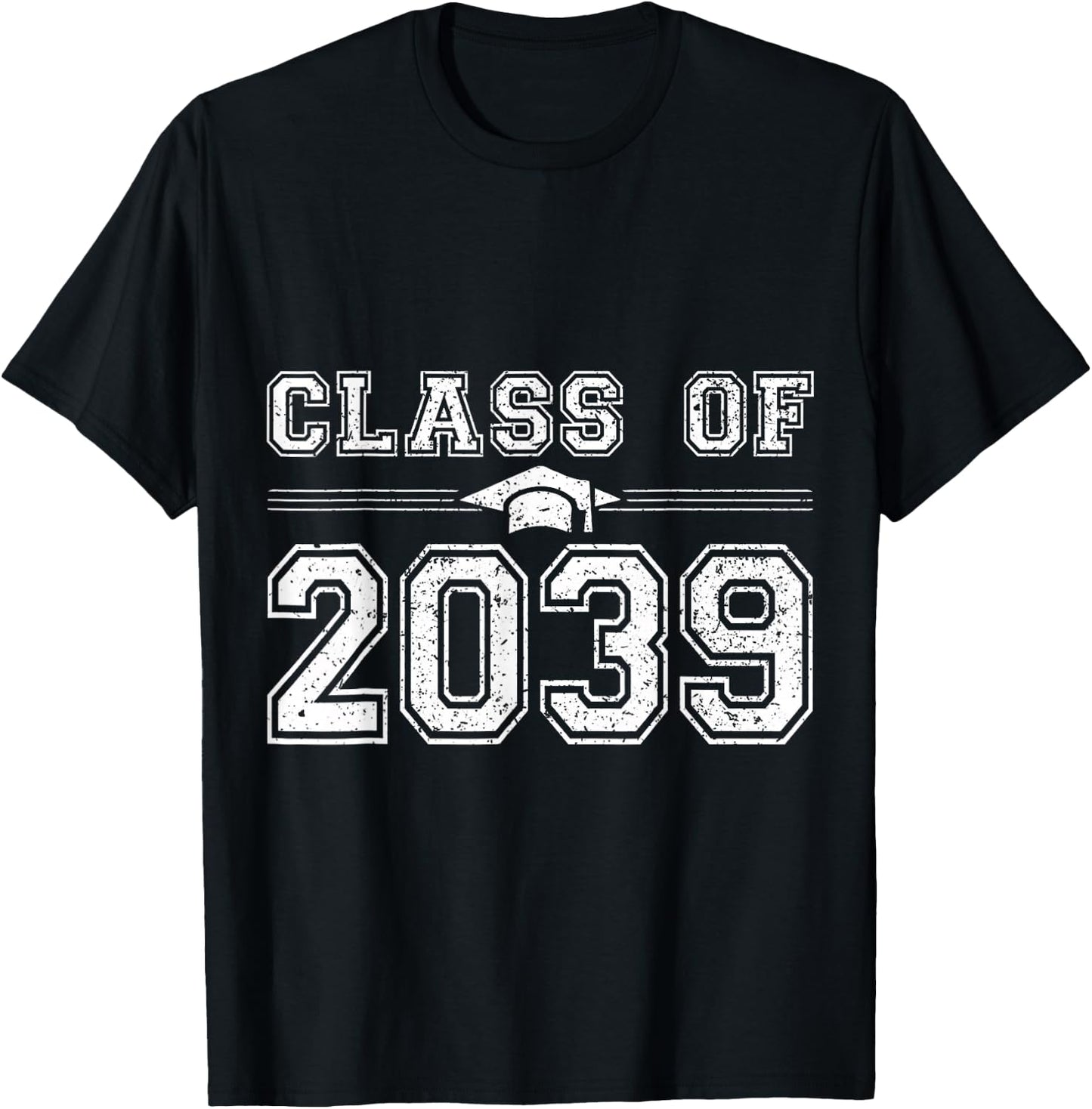 Class of 2039 Grow With Me Graduate 2039 First Day of School T-Shirt - T-Shirt | Black