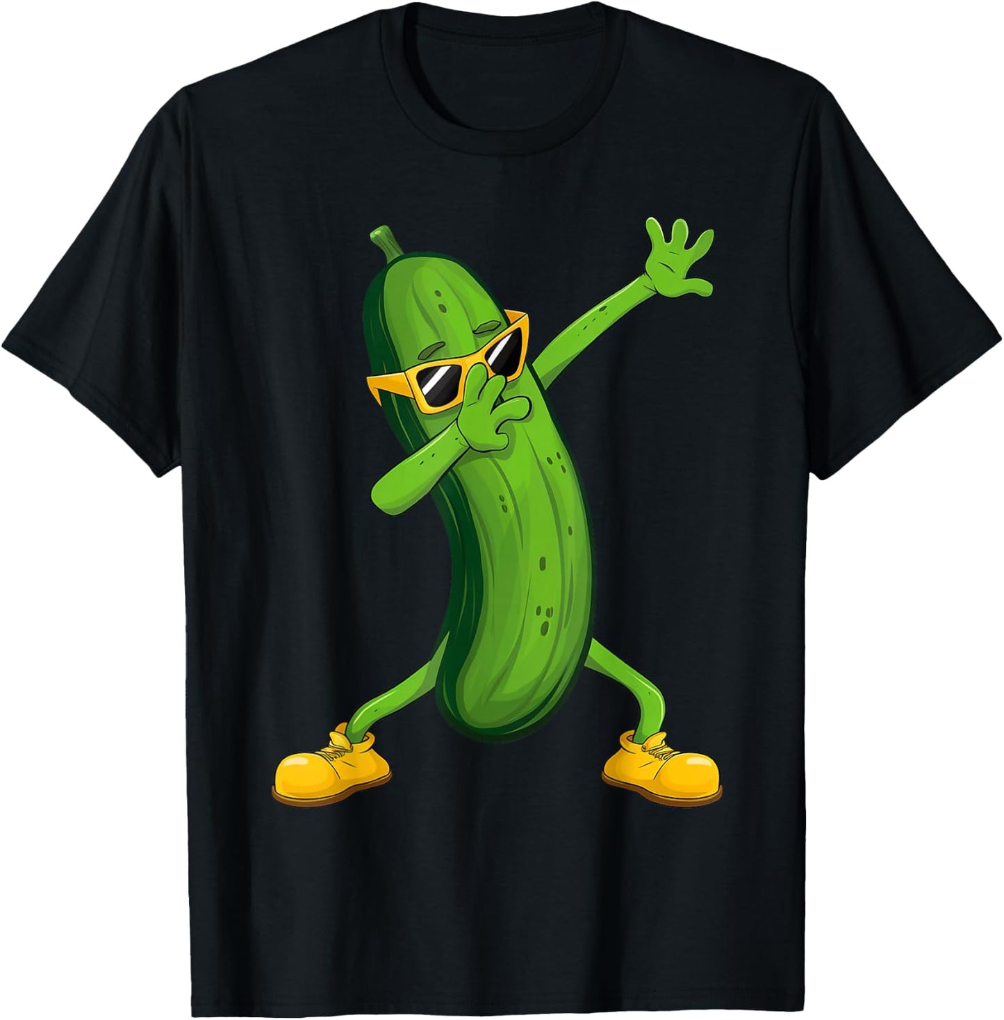 Dabbing Cucumber Dab Dance Pickle Gifts Kids T-Shirt - T-Shirt | Black
