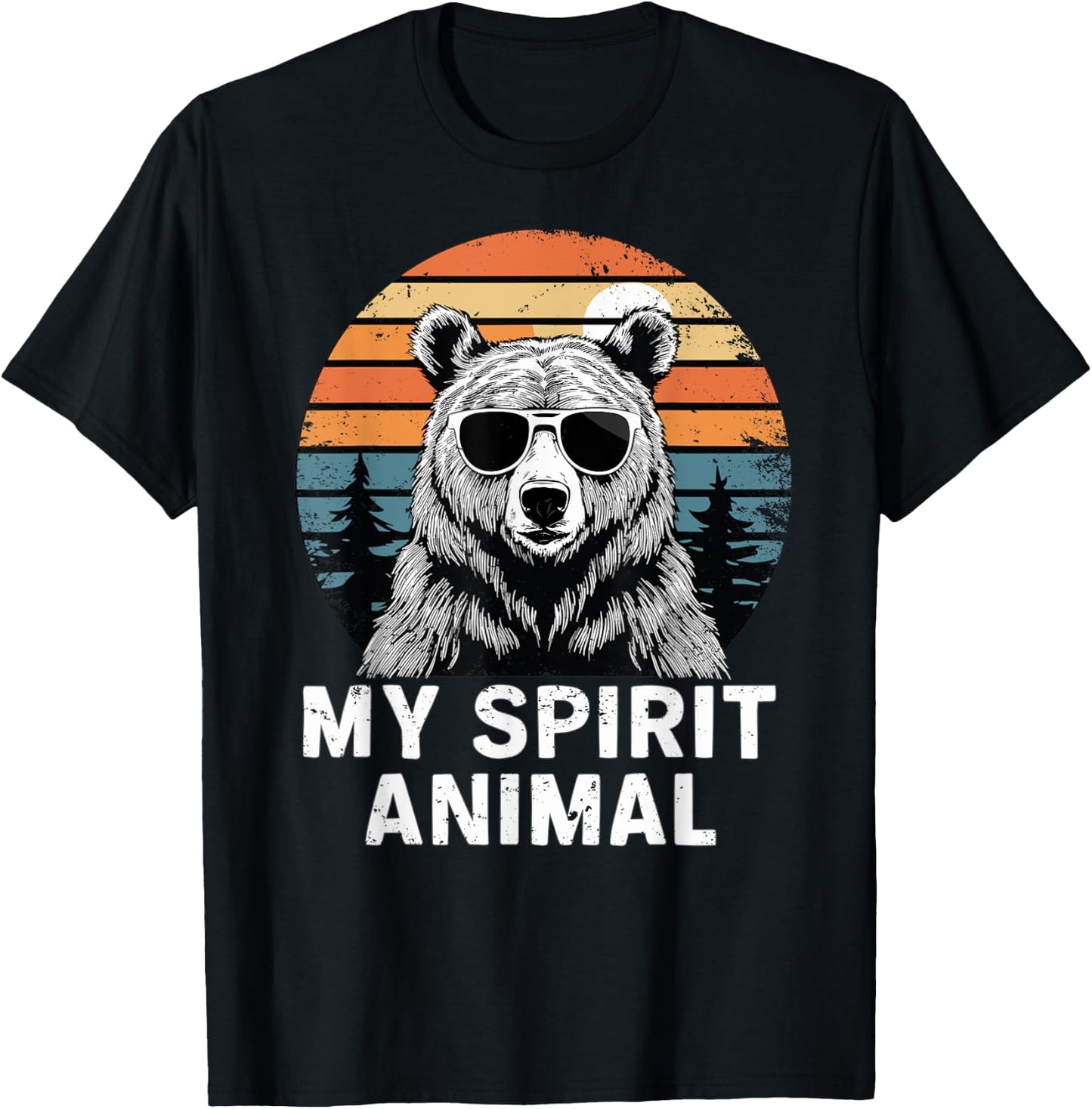 My Spirit Animal Bear Vintage T-Shirt - T-Shirt | Black