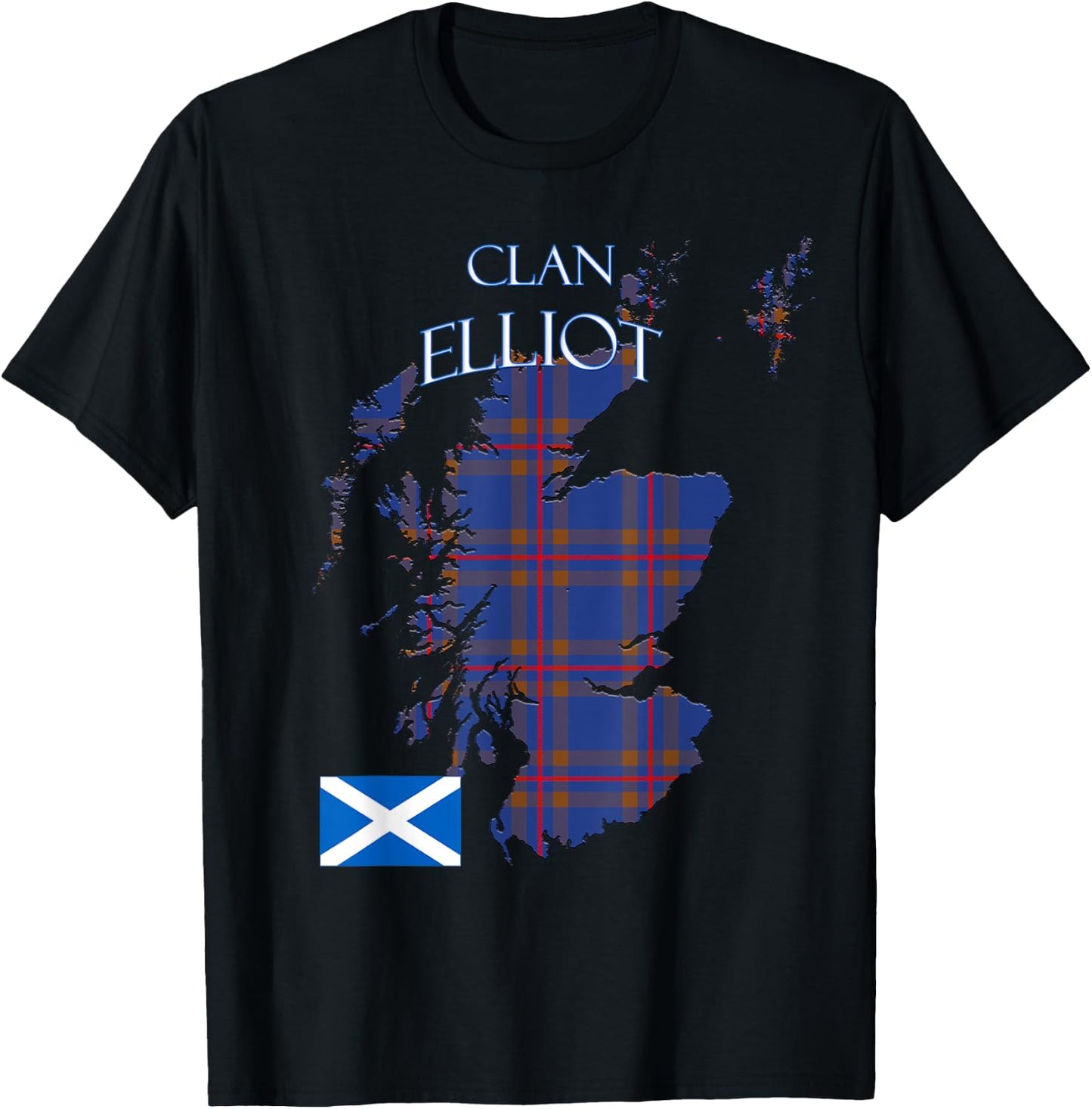 Elliot Scottish Clan Tartan Scotland T-Shirt - T-Shirt | Black