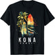 Kona Hawaii Hawaiian Surf Vintage Surfing Surfer T-Shirt - T-Shirt | Black