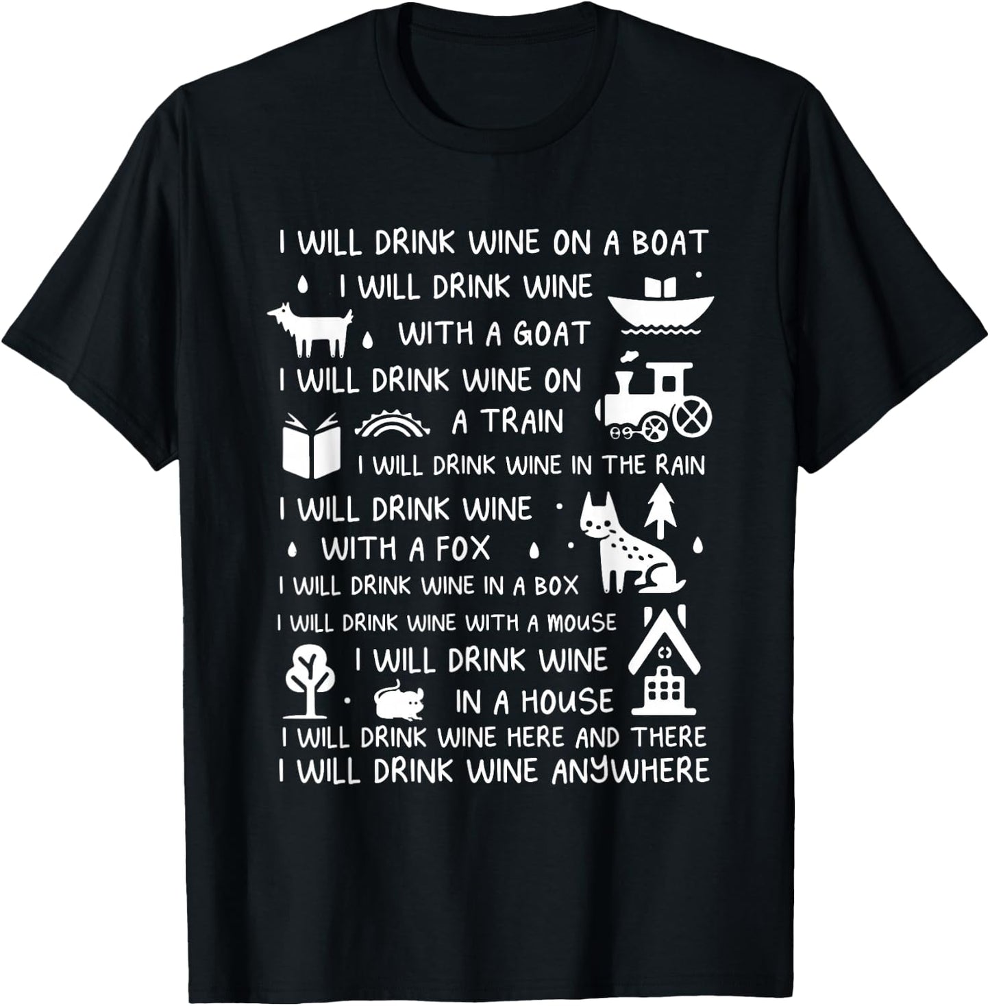 I Will Drink Wine On A Boat Funny Wine Lover Wine Drinker T-Shirt - T-Shirt | Black