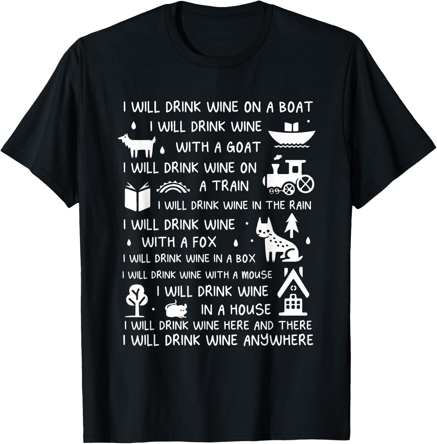 I Will Drink Wine On A Boat Funny Wine Lover Wine Drinker T-Shirt - T-Shirt | Black