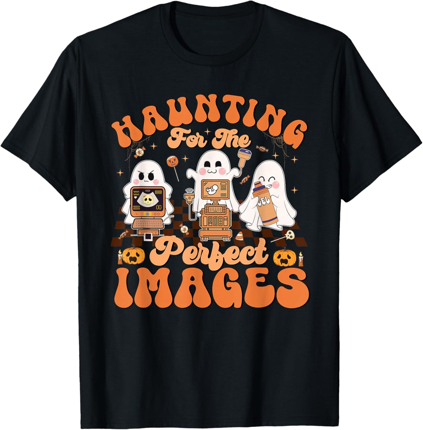 Haunting For The Perfect Images Medical Ultrasound Tech T-Shirt - T-Shirt | Black