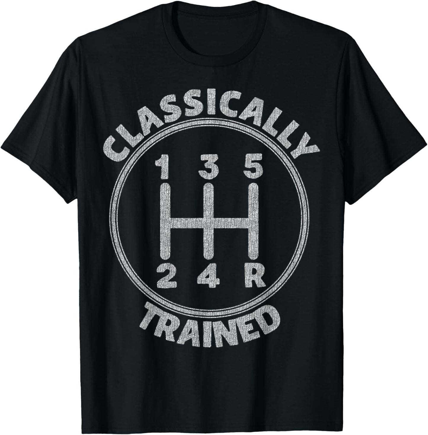 Classically Trained In The 80s Stick Driver Shift Gear Car T-Shirt - T-Shirt | Black