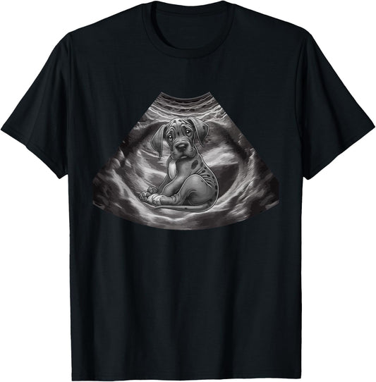 Ultrasound Scan Costume Great Dane Inside Funny Owner Lover T-Shirt - T-Shirt | Black