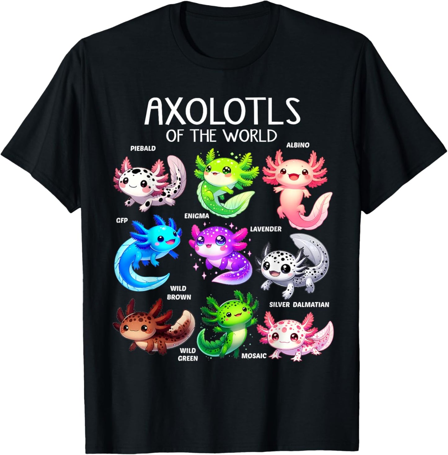 Fox Brother -Adult Axolotl Enthusiasts , Black, Small, Short Sleeve T-Shirt - T-Shirt | Black