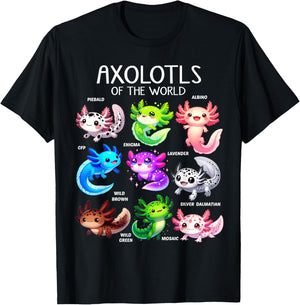 Fox Brother -Adult Axolotl Enthusiasts , Black, Small, Short Sleeve T-Shirt - T-Shirt | Black
