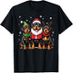 Rottweiler Christmas Dogs Funny Santa Reindeer Elf Holiday T-Shirt - T-Shirt | Black