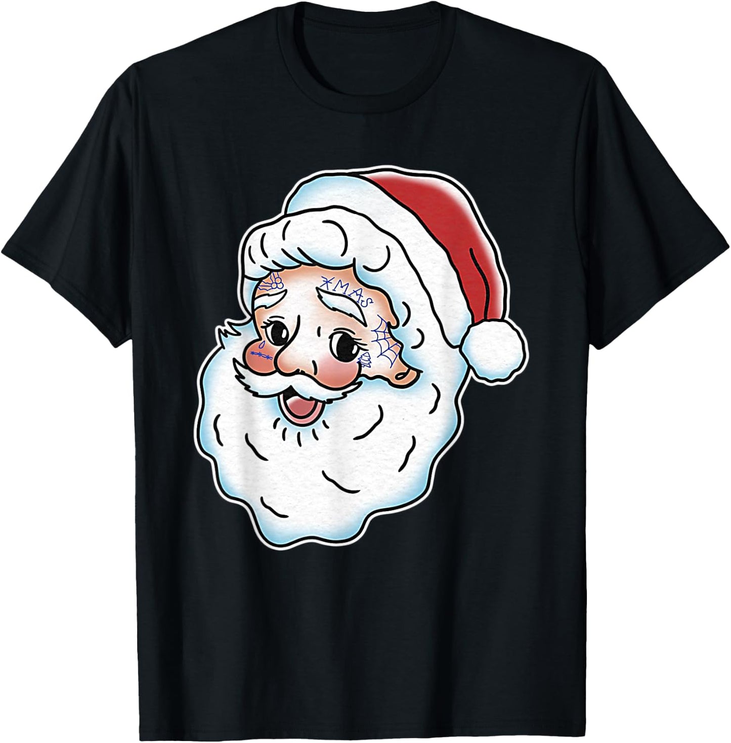 Santa Claus Tattoo T-Shirt - T-Shirt | Black
