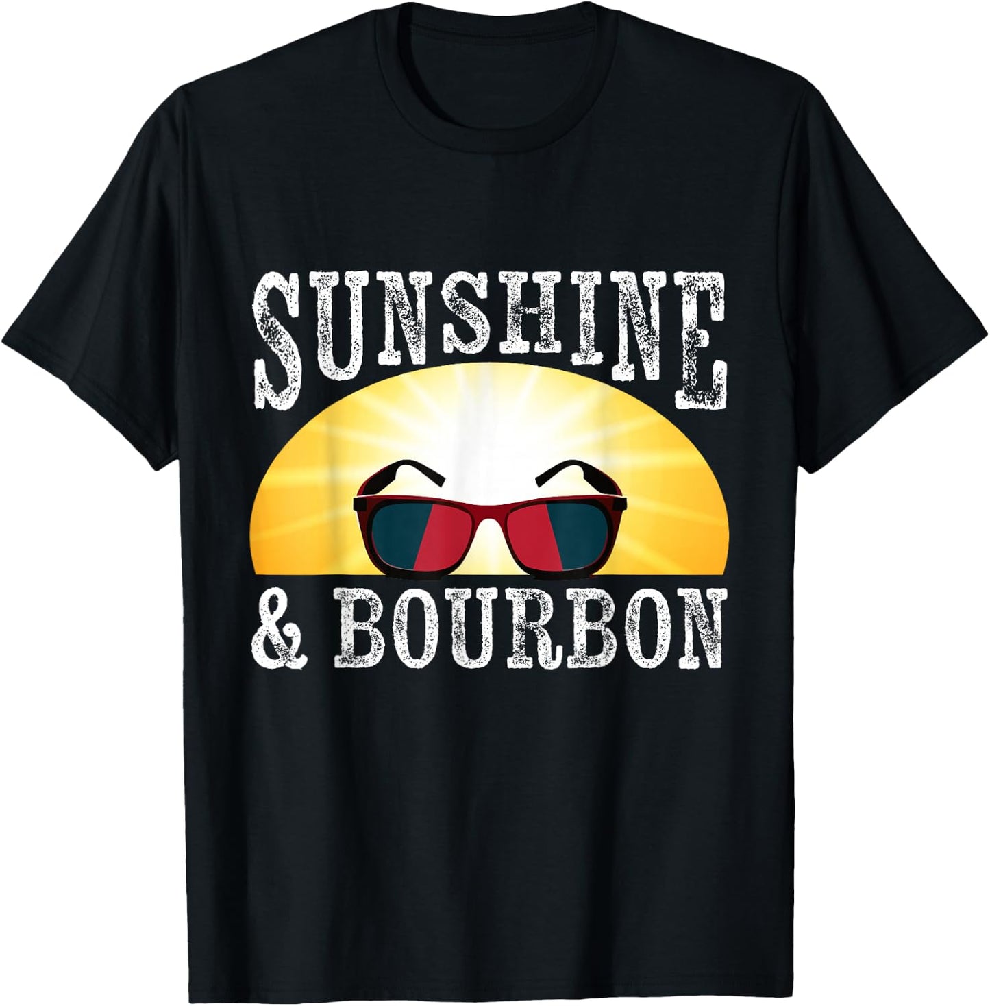 Sunshine and Bourbon Whiskey Hunter Country Music Babe T-Shirt - T-Shirt | Black