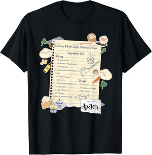 Disney and Pixar's Bao Domee's Mom's Super Delicious Recipe T-Shirt - T-Shirt | Black
