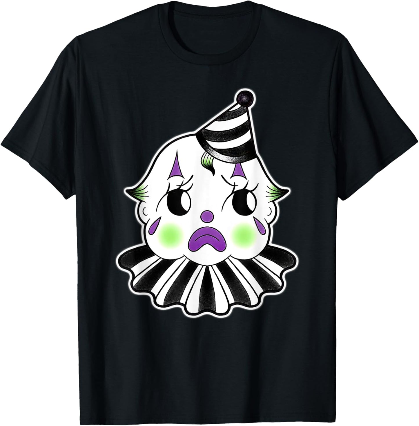 Urban Empyre Kewpie Baby Spooky Clown Sad Doll T-Shirt - T-Shirt | Black