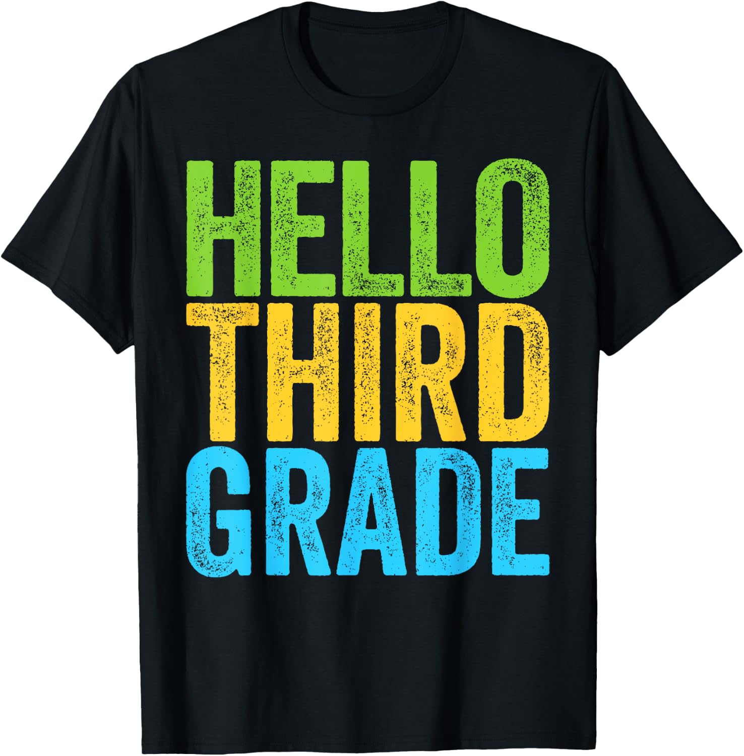 Hello Third Grade Shirt 3rd Grade Back To School Teacher T-Shirt - T-Shirt | Black