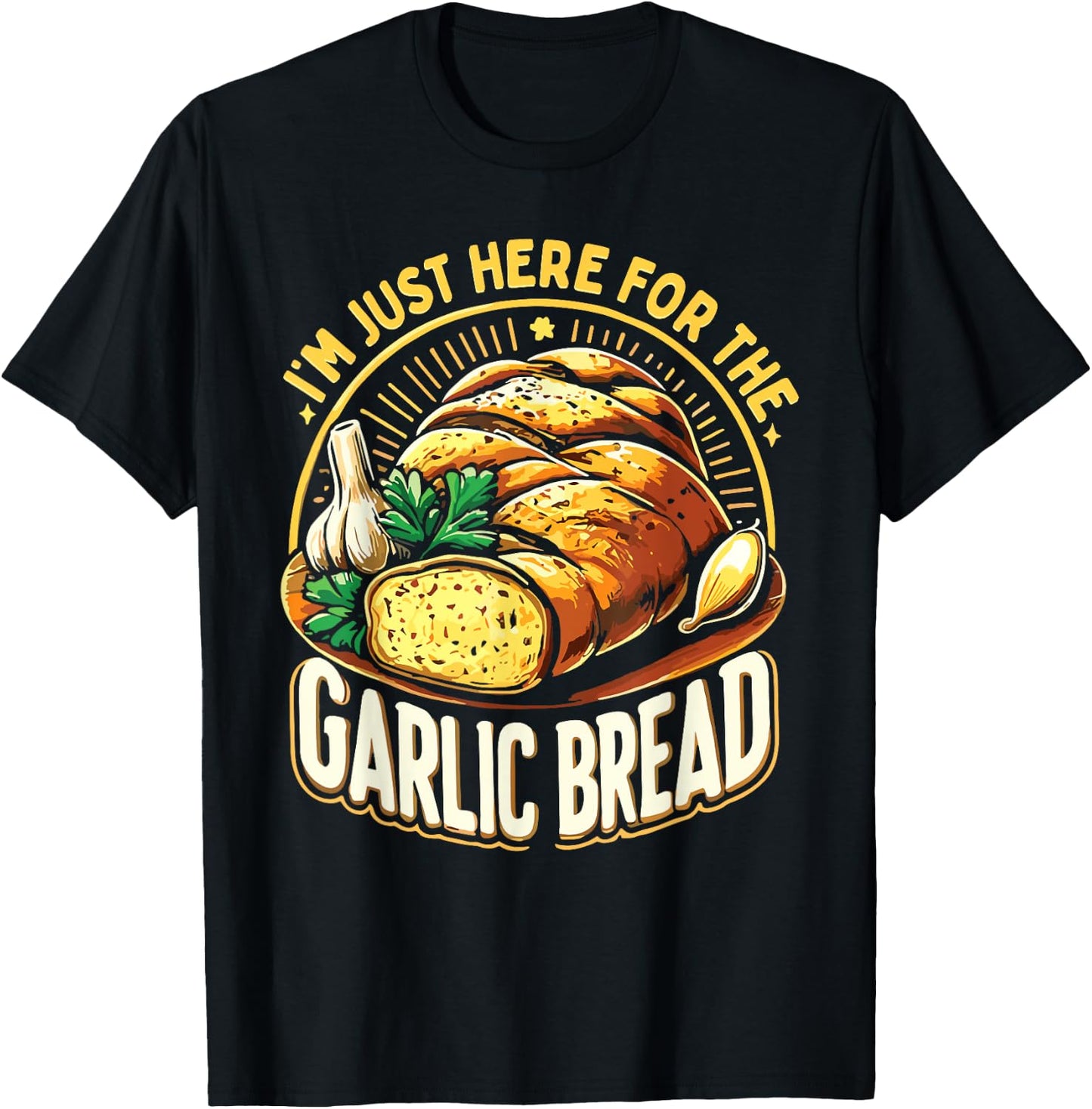 Garlic Bread T-Shirt - T-Shirt | Black