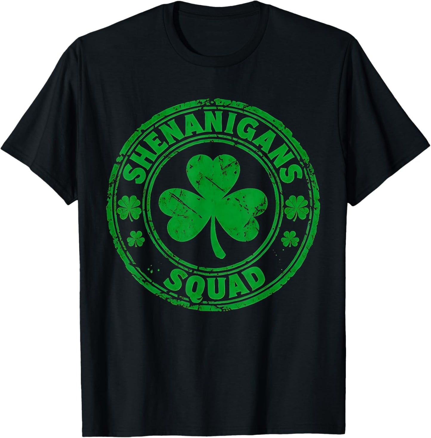 Shenanigans Squad Shamrocks St. Patrick's Day Matching Group T-Shirt - T-Shirt | Black