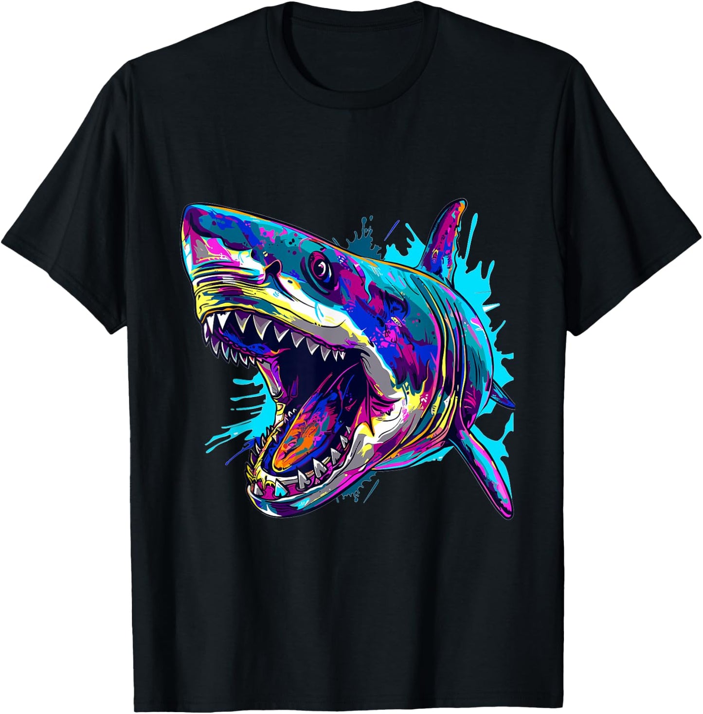 Megalodon Shark Lover Graphic T-Shirt - T-Shirt | Black