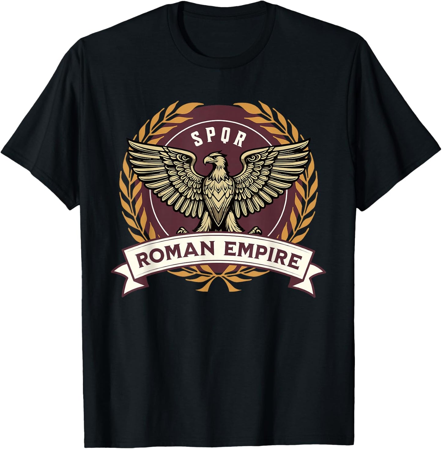 Symbol of the Roman Empire SPQR Roman Legions Ancient T-Shirt - T-Shirt | Black