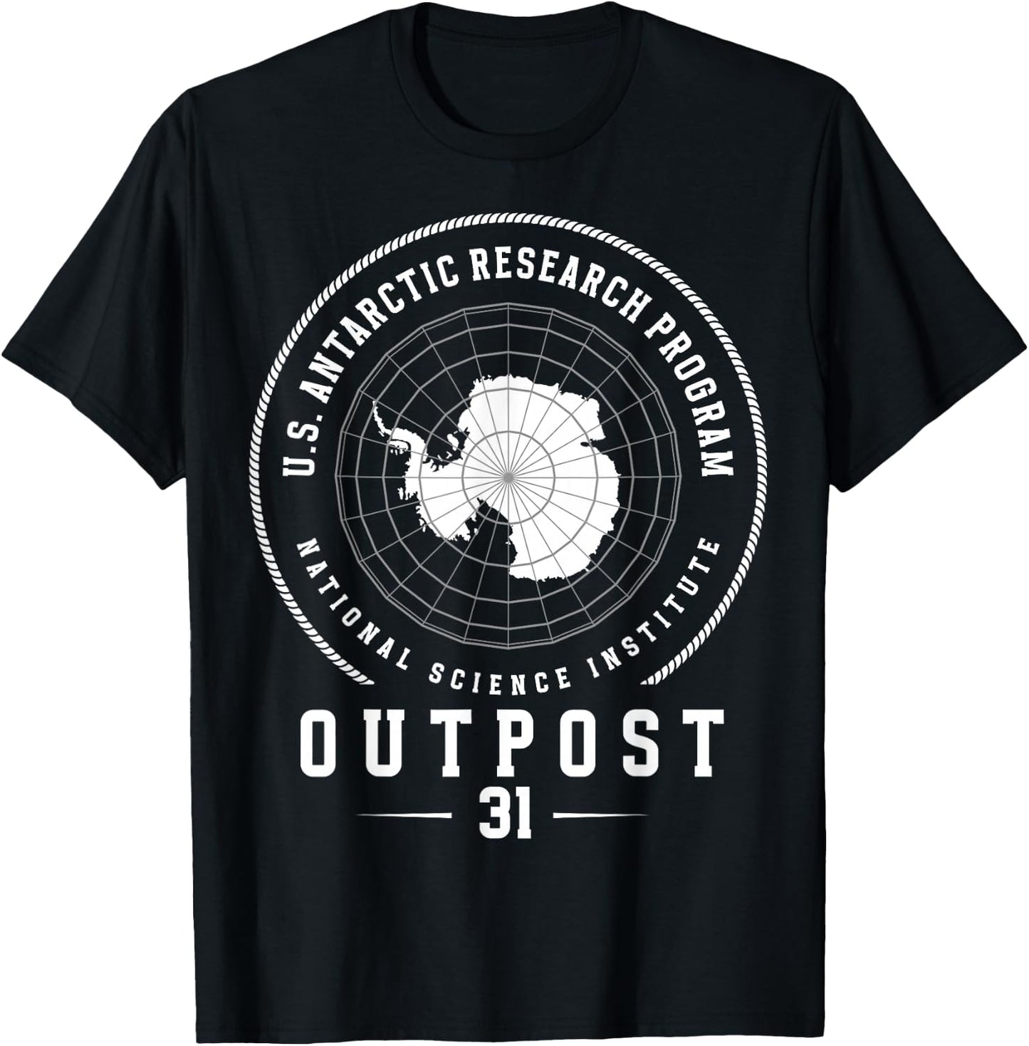 Antarctica - South Pole - Antarctic Circle Outpost 31 T-Shirt - T-Shirt | Black