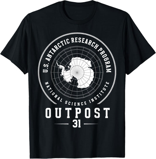 Antarctica - South Pole - Antarctic Circle Outpost 31 T-Shirt - T-Shirt | Black
