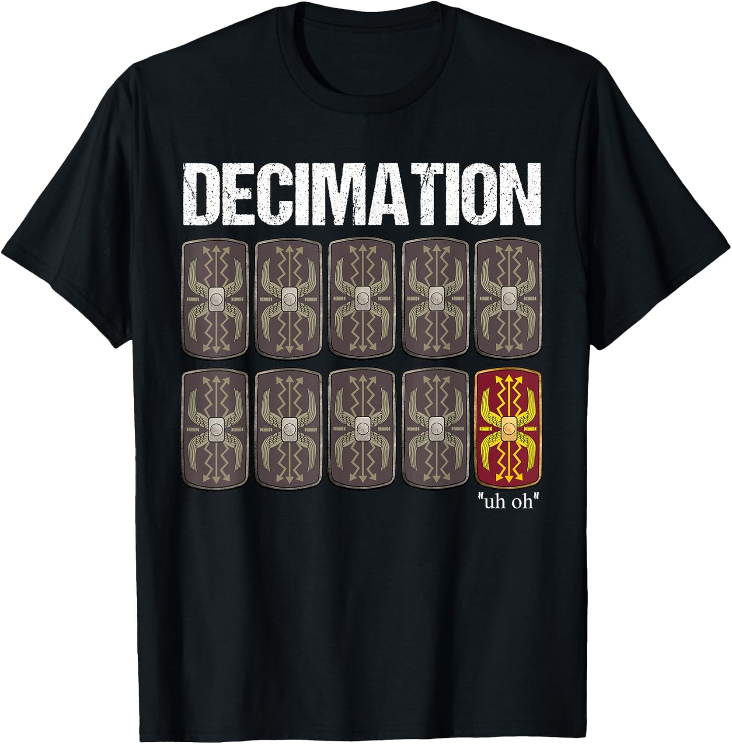 Decimation Funny Roman History T-Shirt - T-Shirt | Black