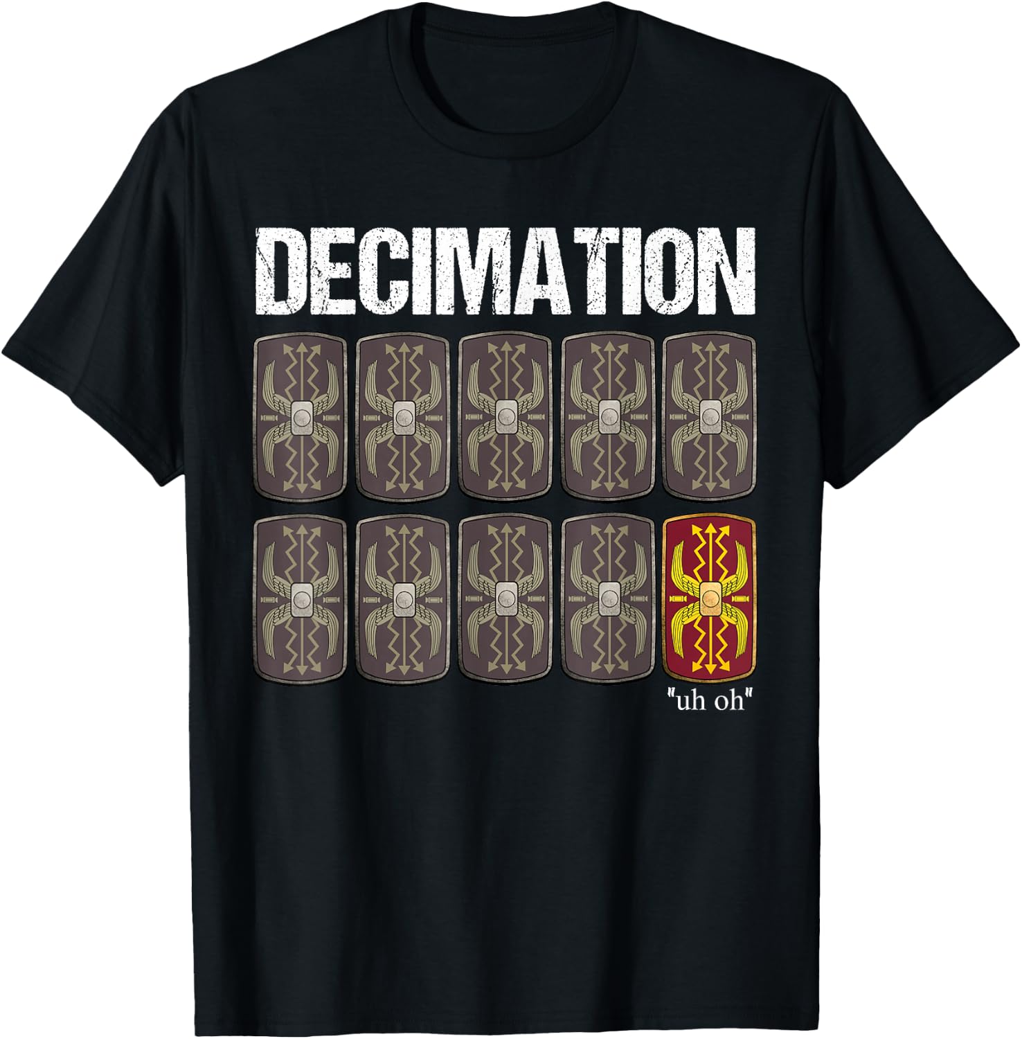 Decimation Funny Roman History T-Shirt - T-Shirt | Black