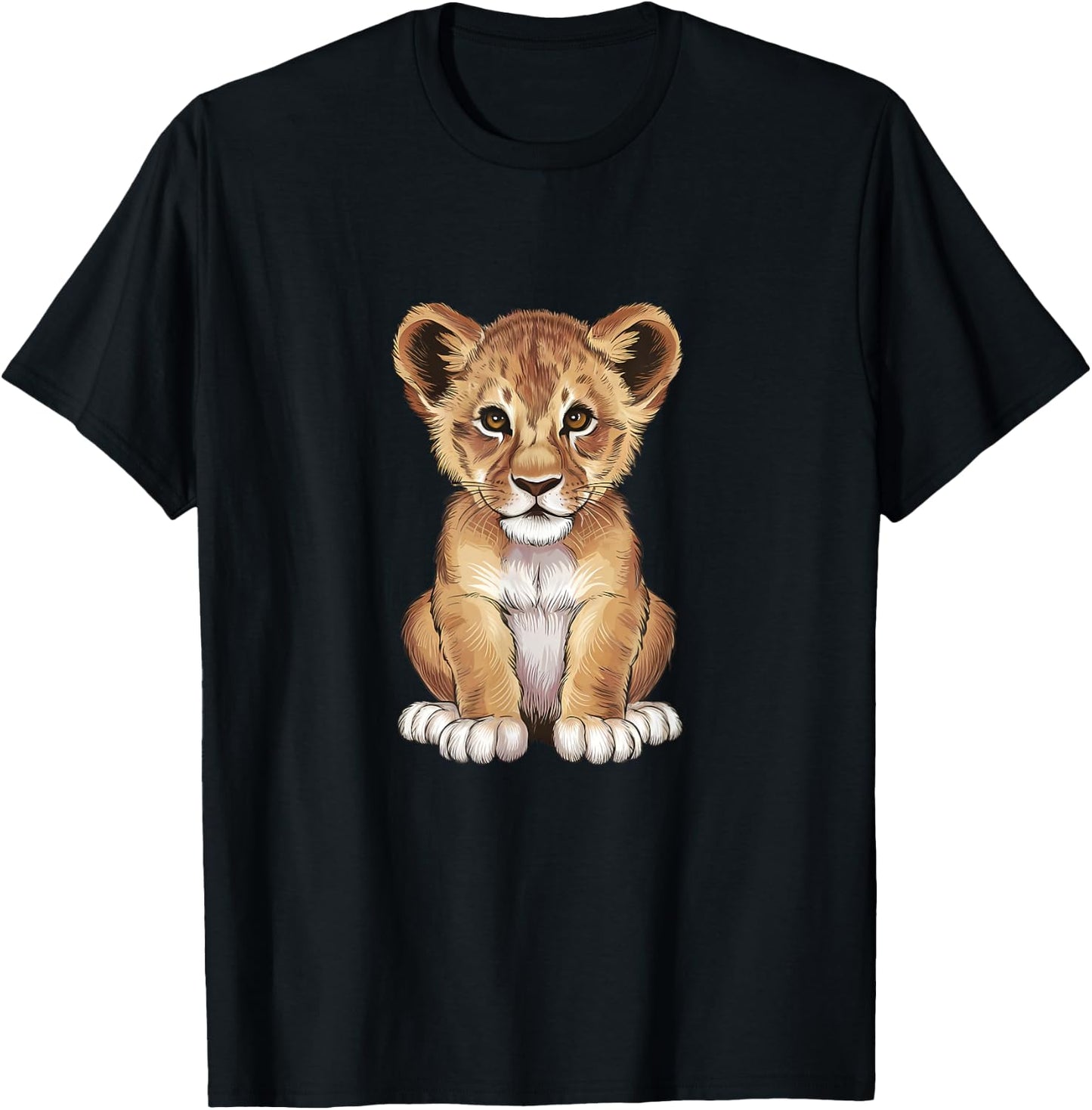 Lion Cub Design Lion Lovers Lion Shirt Boys And Girls Lions T-Shirt - T-Shirt | Black