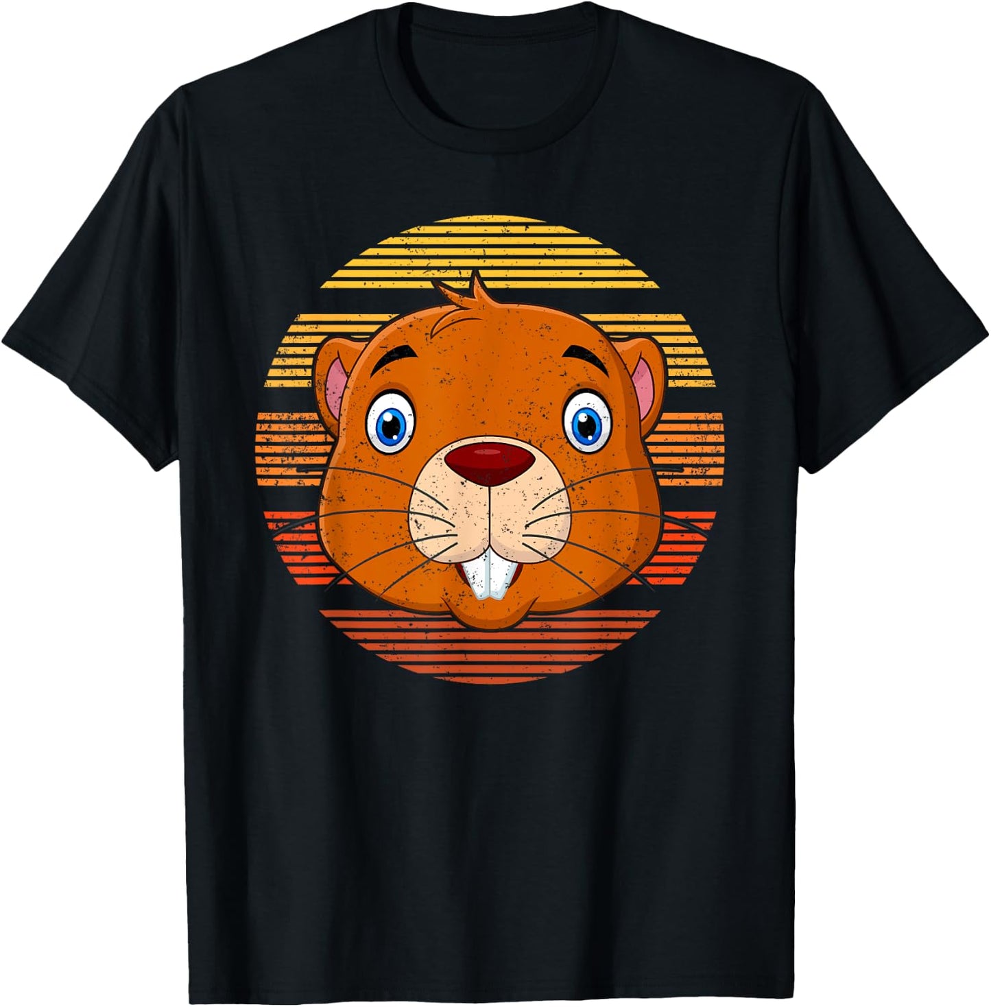 Rodent Animal Lover Gift Vintage Retro Gopher T-Shirt - T-Shirt | Black