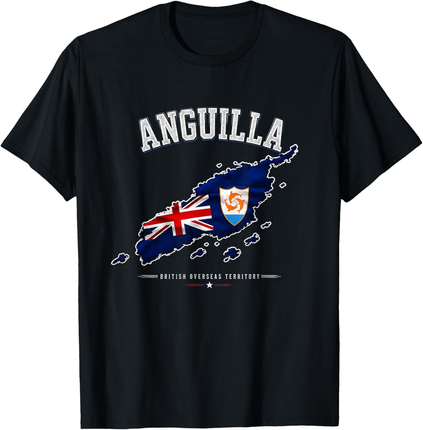 Anguilla Flag , Anguilla t Shirt, Anguilla maps Kids T-Shirt - T-Shirt | Black
